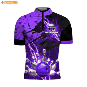 SAMAVIA Léger Club Bowling Maillots USA Style Sublimé Uniformes Personnalisé Polyester Sportswear - Product Image 1