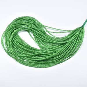 Tsavorite naturelle lisse Rondelle perles 2-2.5mm perles de pierres précieuses en vrac pour la fabrication de bijoux collier Bracelet bijoux à bricoler soi-même fournitures - Product Image 3