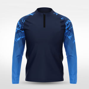 เสื้อซิปแขนยาวผู้ชายแบบพิมพ์ลาย น้ำหนักเบา ใส่ได้สองด้าน ระบายเหงื่อได้ดี เหมาะสำหรับออกกำลังกาย วิ่ง และเล่นกีฬา - Product Image 3