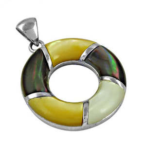 Pendentif en argent 925 avec nacre pour femmes, chaîne en bambou plaquée or tendance, bijoux de mode pour anniversaire, motif de lèvres de coquillage - Product Image 3
