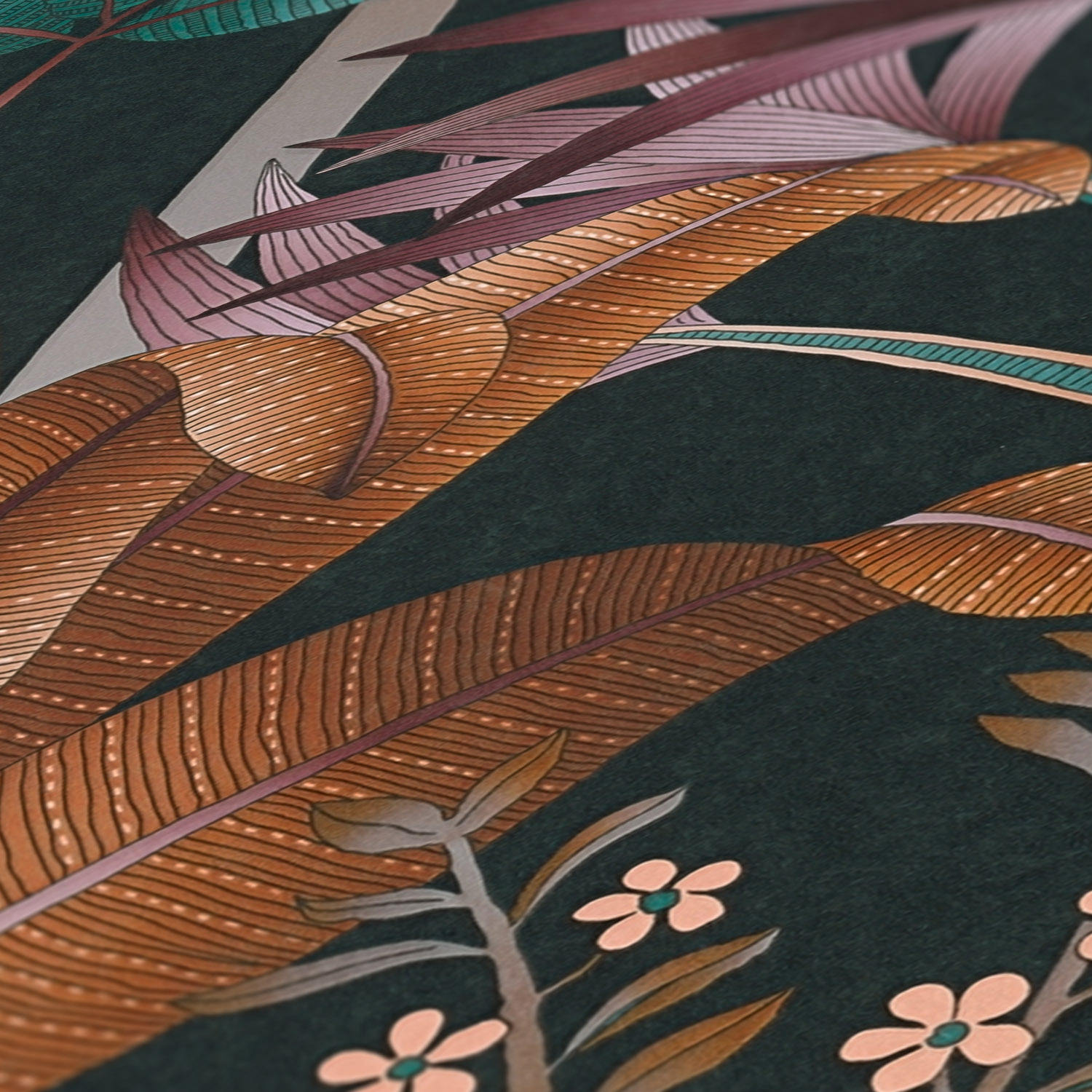 multicoloured black orange red