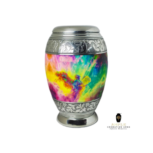 Urna de cremación de aluminio con diseño de pájaro hecho a mano, acabado recubierto de Meena, grandes tamaños de recuerdo, urnas de cremación grabables y a prueba de fugas - Product Image 5