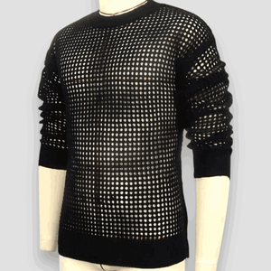 เสื้อตาข่ายคอวีคอวีตาข่ายเข้ารูปแบบร่วมสมัย - Product Image 5