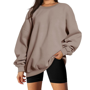Women's Casual Oversized Pullover Hoodie Round <b>Neck</b> Long Sleeve Breathable Winter Fashion Sweatshirt with Front Logo - Product Image 5