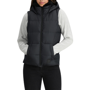 Chaleco Acolchado sin Mangas para Mujer, Diseño Nuevo, Color Sólido, Cálido, Transpirable, con Botones, Tejido de Poliéster/Algodón - Product Image 1