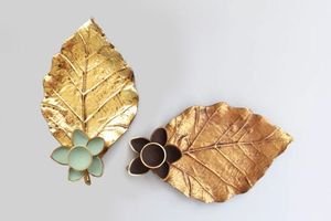 Bandeja de servicio de metal de calidad superior personalizada más vendida para candelabros, linternas y tarros de velas para bandeja de Chip & Dip - Product Image 4