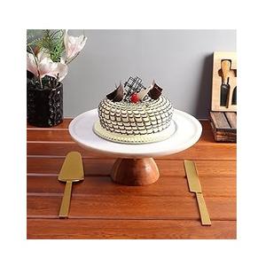 Round Shape <b>Marble</b> <b>Cake</b> Serving <b>Stand</b> Home Table Decorative Handmade Handicrafts Good Quality <b>Cake</b> Serving <b>Stand</b> With Wood Base - Product Image 6