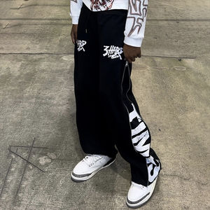 Pantalones Deportivos Casuales de Alta Calidad, Fabricados a Medida, de Corte Holgado, con Estampado, Transpirables, con Cierre de Cordón - Product Image 1