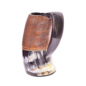 Venta al por mayor hecho a mano vikingo cuerno Copa taza para beber artesanías naturales producto de la India para cerveza - Product Image 2