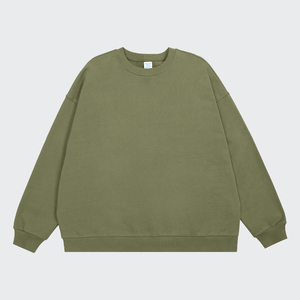 Sweat-shirt épais 510 g/m² 58 % coton, col rond, coupe oversize, épaules tombantes, modèle vierge, marque de mode, collection 2026 - Product Image 2