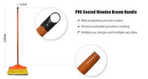 Conception de grain vietnamien manche de balai en bois enduit de PVC meilleure qualité prix bon marché stock disponible approvisionnement en vrac café couleur PVC - Product Image 4