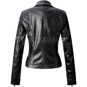 Chaqueta de Cuero para Mujer, Estilo Moderno, Chaqueta de Cuero para Mujer, Diseño Ajustado, Chaqueta de Cuero para Mujer - Product Image 2