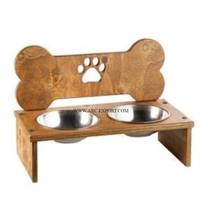 Comedero para Perros de Diseño Adorable Estilo Granja, Ecológico, Hecho a Mano, Superventas, Grande, de Madera y Acero Inoxidable, Moderno - Product Image 5