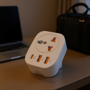 Smart EU Socket White Universal 2USB Type-C <b>Plug</b> Converter for Travel Convenient <b>Adapters</b> - Product Image 3