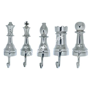 Hot Selling Chess Pieces <b>Hook</b> and Holder Single Piece <b>Wall</b> Decorative Towel <b>Key</b> Holder Metal Aluminium Elegant <b>Hooks</b> Low Prices - Product Image 5