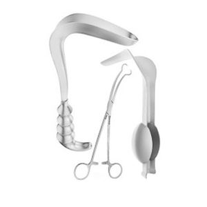 Instruments chirurgicaux manuels réutilisables en acier inoxydable argenté de qualité allemande, classe I, pour césarienne, certifiés CE - Product Image 3