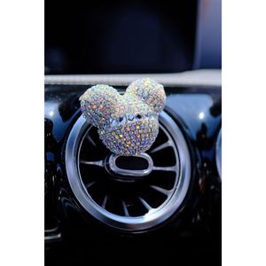 เครื่องปรับอากาศรถยนต์รูปหมีแพนด้าสีเงินเคลือบทองกลิ่นหอมรังผึ้ง - Product Image 2