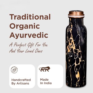 Vaisselle en cuivre Meenakari vibrante, bouteille de bien-être en cuivre de 950 ml pour un usage quotidien, bouteilles en cuivre Meenakari étanches de 950 ml - Product Image 2