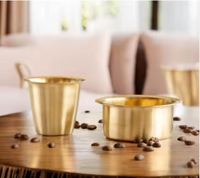 Draagbare, herbruikbare, vintage messing Dabara set, handmatige koffie- & theefiltermand, keukenaccessoires, op maat gemaakte maat