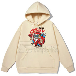 Sweat à capuche de Noël avec des imprimés saisonniers joyeux, adapté aux sorties hivernales et aux événements familiaux, sweat à capuche de Noël - Product Image 5