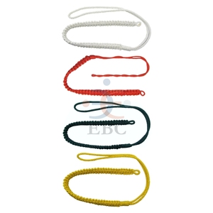 Lanière de scout de sport en nylon de soie blanche directe d'usine cordon de sifflet de cou de How-to-Tie cordon d'épaule OEM tressé - Product Image 6