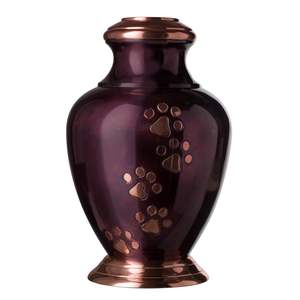 Aluminium Metal <b>Urn</b> <b>Pet</b> <b>Urns</b> For Dog Cats <b>Ashes</b> In Enamel Finished In wholesale prices With Dogs Fingerprints Wholesale Prices - Product Image 5