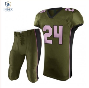 Conjunto de Uniforme de Fútbol Americano INDEX APPAREL para Hombre, Cuello en V, Sin Mangas, 24 Uniformes de Malla Sublimada para Adultos - Product Image 1