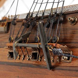 Hms Bất Ngờ Lớn Bằng Gỗ Mô Hình Tàu Thanh Lịch Mộc Mạc Trang Trí Nội Thất Hiển Thị Sàn Trường Hợp Omh Nghệ Thuật Thủ Công Nguồn Cung Cấp Danh Đạc Huy Chương Mảng - Product Image 6