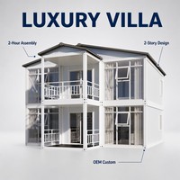 Villa modulaire préfabriquée en conteneurs, maison de luxe à deux étages, maison démontable en kit pour la vie en cour