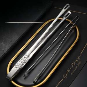 Ekstra uzun barbekü 28cm cımbız maşa 304 paslanmaz çelik mutfak <span class=keywords><strong>Tong</strong></span> ekmek klip pasta kelepçe pişirme için barbekü mutfak <span class=keywords><strong>Tong</strong></span> - Product Image 6