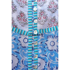 Summer Printed Cotton <b>Dress</b> Casual Floral maxi <b>Dresses</b> Soft Home Wear Clothes Puff Sleeves Casual <b>Loose</b> Soft Maxi <b>Dresses</b> - Product Image 5