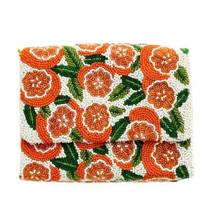 Sac à main d'embrayage de conception Tropicana de broderie perlée élégante de qualité supérieure avec la conception élégante de déclaration de travail manuel par Hiba Enterprises - Product Image 1