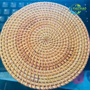 แผ่นรองจานหวายสานด้วยมือวัสดุธรรมชาติสำหรับโต๊ะอาหาร - Product Image 6