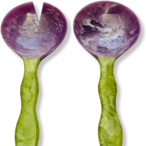 ชุดช้อนเสิร์ฟสลัดทำมือจากเรซิ่น ดีไซน์โดดเด่นไม่เหมือนใคร สำหรับงานแต่งงาน งานเลี้ยง รุ่น HWC - Product Image 1