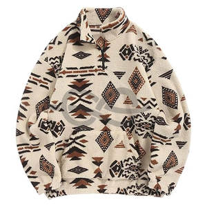 OEM personalizado 1/4 Zip sudaderas con capucha ropa de entrenamiento invierno 100% polar cremallera pulóver Logo cuello redondo sudaderas hombres - Product Image 1