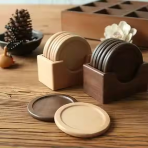 ชุดที่รองแก้วไม้หรูหราที่ดีที่สุดในโรงแรมร้านอาหารและบาร์คาเฟ่แสดงโต๊ะรถไฟเหาะตกแต่งด้วยงานฝีมือรูปพระจันทร์เสี้ยว - Product Image 2