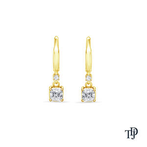 ต่างหูเพชรทรงคุชชั่น (ธรรมชาติ) ทอง 18K - Product Image 5