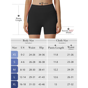 Women's Yoga Booty Shorts Black Color Seamless Regular Fit High <b>Waist</b> Eco-Friendly Quick Dry Breathable Spandex/Polyester - Product Image 6