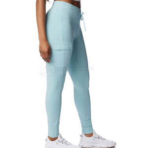 Leggings de fitness taille moyenne pour femmes avec logo personnalisé Prix raisonnable Service OEM Leggings de yoga à motif solide - Product Image 3