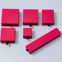 Cajas de Regalo Ecológicas Biodegradables de Papel Texturizado con Relieve UV Mate en Negro, Rojo, Rosa y Blanco para Joyería y Anillos