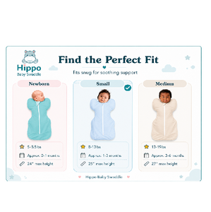 Cozy Hippo Baby Swaddle Light Turquoise <b>Comfortable</b> Newborn Sleep Sack Ergonomic Arms Up Design Soft Cotton - Product Image 2