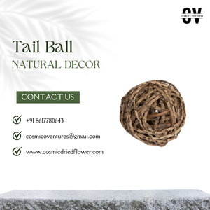 Bola Decorativa Colgante de Cola Natural Estilo Art Deco Hecha a Mano para Decoración de Oficina y Hogar - Product Image 3