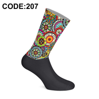 Chaussettes en coton à transfert thermique de qualité turque, motif numérique imprimé intégral, couleurs vibrantes, respirantes, fabriquées à Istanbul, unisexe, coupe classique