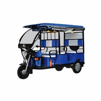 RICKSHAW STAR de Diseño Moderno y Elegante, Vehículo Eléctrico de Pasajeros, Color Azul Verde, Tipo de Batería Plomo-Ácido/Litio 100-150Ah Bharathi 25
