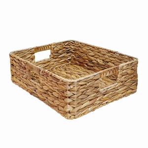 Juego de 3 Cestas de Jacinto de Agua Ecológicas de Nuevo Diseño, Personalizables, OEM, Forma Rectangular, Hechas en Vietnam, Artesanía HNH, Estilo Bohemio - Product Image 3