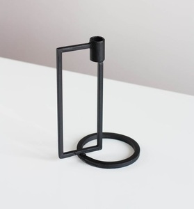 Elegante nuevo candelabro de Metal negro para decoración del hogar soporte de vela de Metal de lujo de calidad Premium terminado - Product Image 6