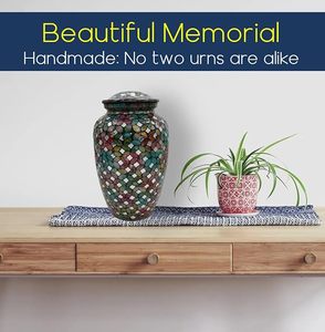 Handmade <b>Large</b> Adult Size Mosaic Glass Cremation <b>Urn</b> Individual Tiles Applied by Hand Unique Funerals Beautiful Artwork Burial - Product Image 5