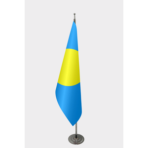 Bandera Oficial de Palau para Interiores, 3x5 pies, Satén, Seda, Poliéster, Plástico, Gráficos Impresos Digitalmente, Aluminio, Fibra de Vidrio, Uso Automotriz - Product Image 1