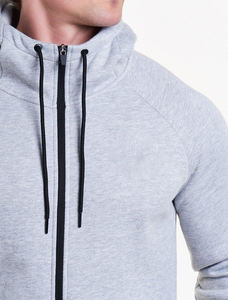 Sweat-shirt à capuche zippé intégral pour homme, en coton et polyester mélangés, avec logo brodé, motif 3D, collection hiver 2026, style décontracté, OEM - Product Image 5