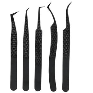 Juego de Pinzas para Extensión de Pestañas de Acero Inoxidable Profesional de Alta Calidad, Hechas a Medida, Duraderas, Antiestáticas, para Uso en Salón - Product Image 1